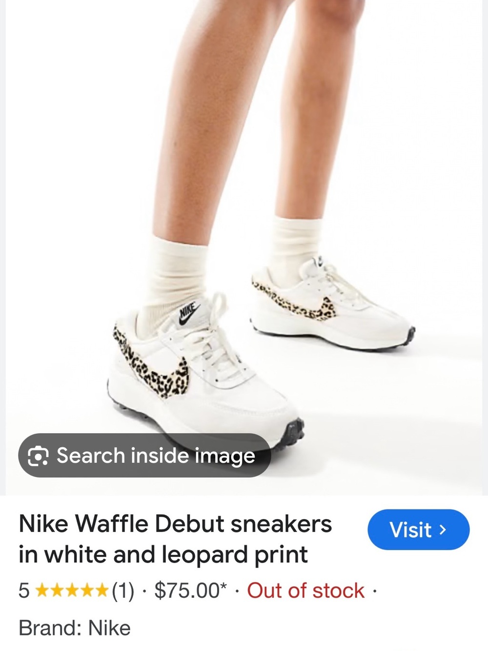 Nike - women’s size 9 - waffle debut leopard - Picture 11 of 12